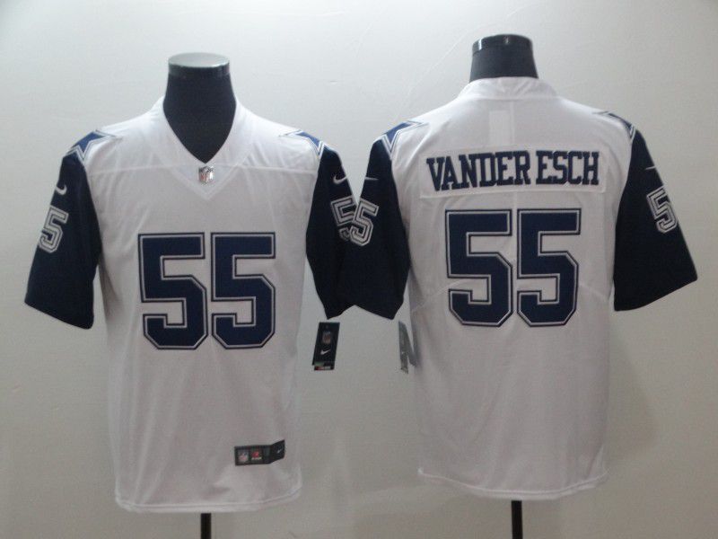 Men Dallas Cowboys 55 Vander esch White Thanksgiving Nike Vapor Untouchable Limited Playe NFL Jerseys